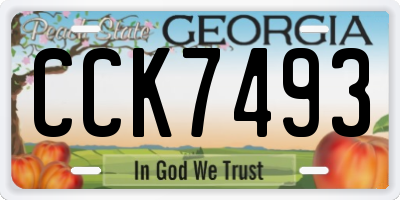 GA license plate CCK7493