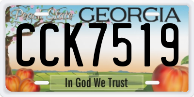 GA license plate CCK7519