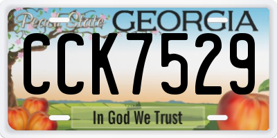 GA license plate CCK7529