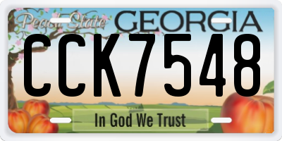 GA license plate CCK7548