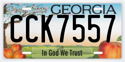 GA license plate CCK7557