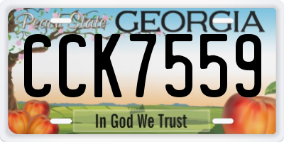 GA license plate CCK7559