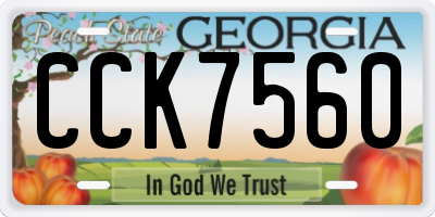 GA license plate CCK7560