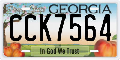 GA license plate CCK7564