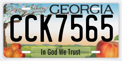 GA license plate CCK7565