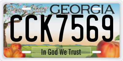 GA license plate CCK7569