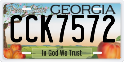 GA license plate CCK7572