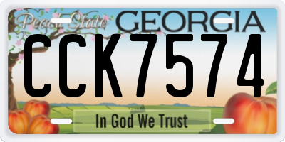 GA license plate CCK7574