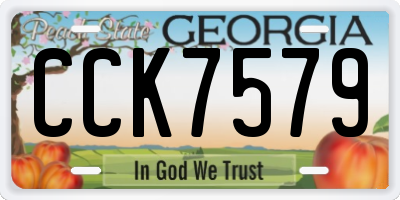 GA license plate CCK7579