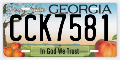 GA license plate CCK7581