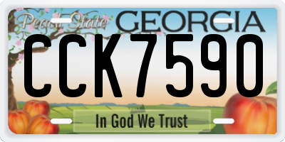 GA license plate CCK7590