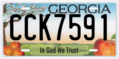 GA license plate CCK7591