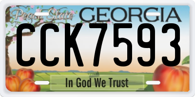 GA license plate CCK7593