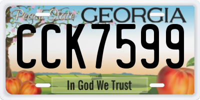 GA license plate CCK7599