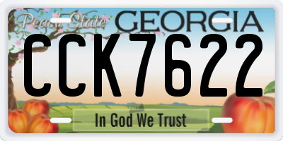GA license plate CCK7622