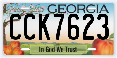 GA license plate CCK7623