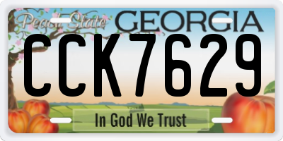 GA license plate CCK7629