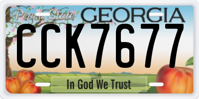 GA license plate CCK7677
