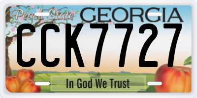 GA license plate CCK7727