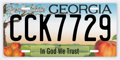 GA license plate CCK7729