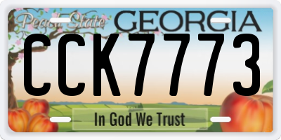 GA license plate CCK7773