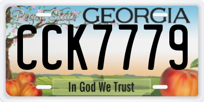 GA license plate CCK7779