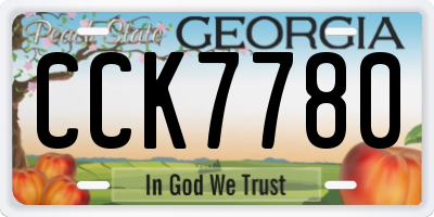 GA license plate CCK7780