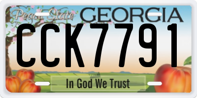 GA license plate CCK7791