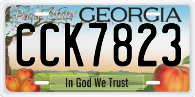 GA license plate CCK7823