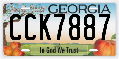 GA license plate CCK7887