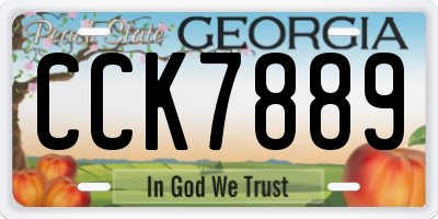 GA license plate CCK7889
