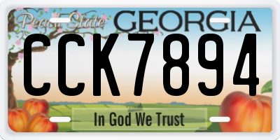 GA license plate CCK7894