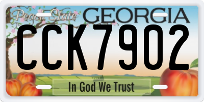GA license plate CCK7902