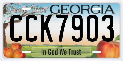 GA license plate CCK7903