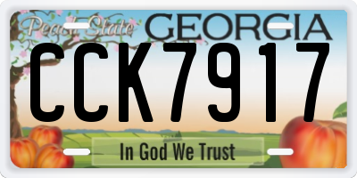 GA license plate CCK7917