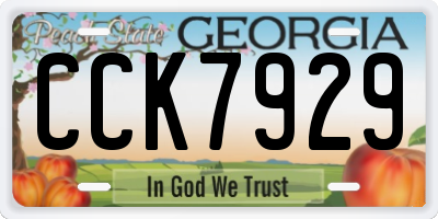 GA license plate CCK7929