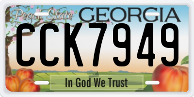 GA license plate CCK7949