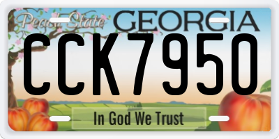 GA license plate CCK7950