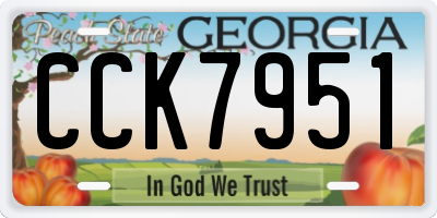 GA license plate CCK7951