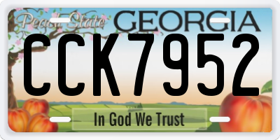 GA license plate CCK7952