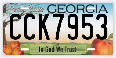 GA license plate CCK7953
