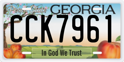 GA license plate CCK7961
