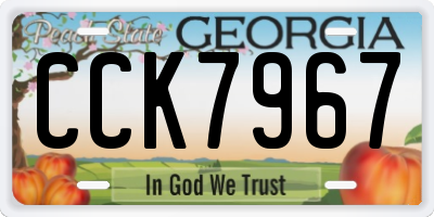 GA license plate CCK7967