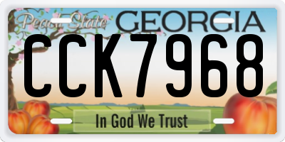 GA license plate CCK7968