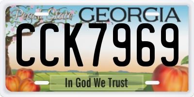 GA license plate CCK7969