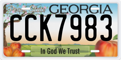 GA license plate CCK7983