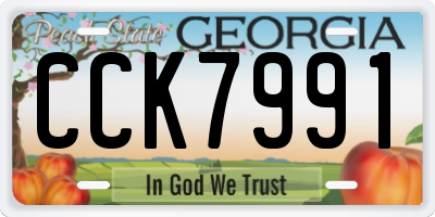 GA license plate CCK7991
