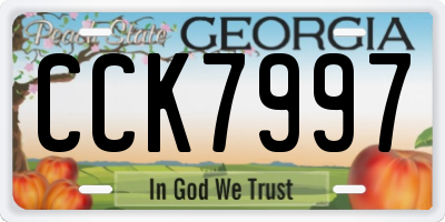 GA license plate CCK7997