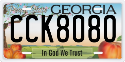 GA license plate CCK8080