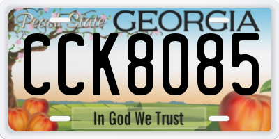 GA license plate CCK8085